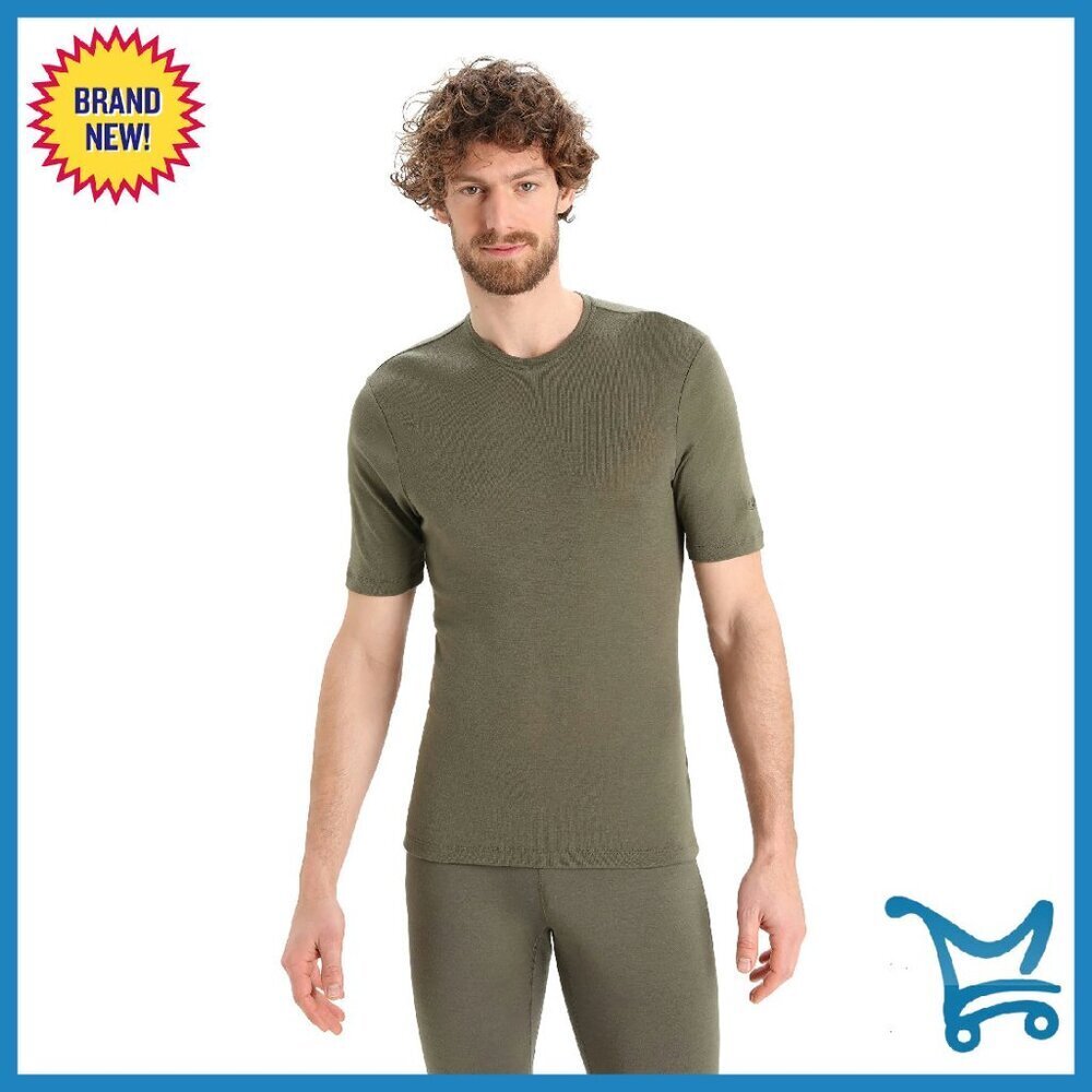 Men's Merino Wool Thermal Base Layer T-Shirt Small Slim Fit